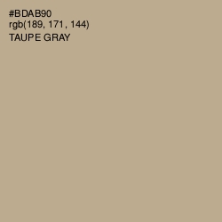 #BDAB90 - Taupe Gray Color Image